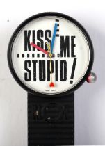 A 1980's Klok wrist watch, designed by Alan Silverestein, the watch face having the design 'KISS