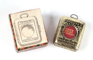 Bryce's Miniature English Dictionary in original magnifying glass outer case and cardboard outer