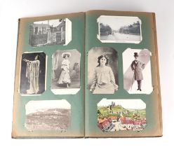 Two early 20th century postcard albums containing topographical, Bamford's actor /actress
