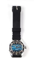 A Sicura (Breitling interest) Maritime Star Automatic Diver's watch, the blue dial with day date