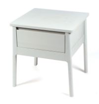 A Habitat Lora bedside table with single frieze drawer, 45 by 46 by 50cm high.