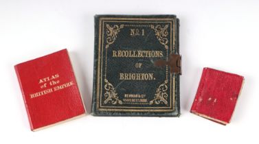 Three miniature books to include Recollections of Brighton No. 1; Newman & Co. Atlas of the