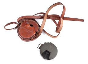 A WWI Short & Mason Ltd, London, Clinometer, serial no. 2221, in a fitted leather case.