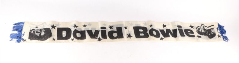 Pop memorabilia. An original 1970's David Bowie satin scarf, 118cms long. Condition Report The scarf