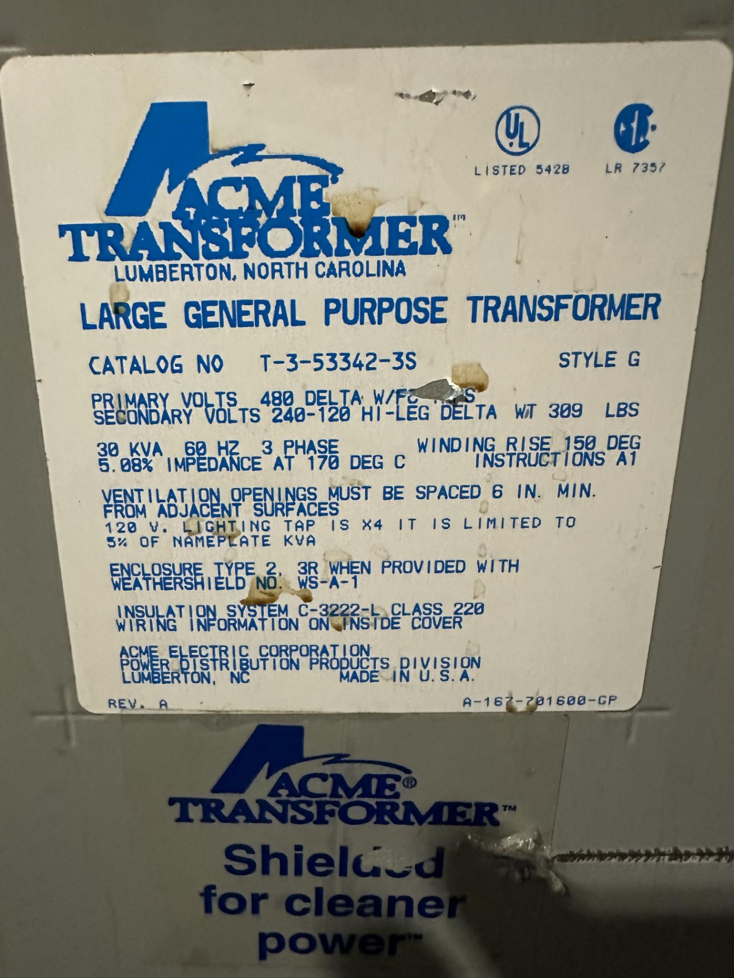 ACME Large General Purpose Transformer - Image 5 of 8