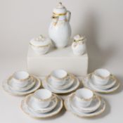 Meissen Mokkaservice für 5 Personen Neumarseille Gold 18 Teile 2. Wahl unbeschädigt