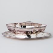 Silber Sauciere mit Monogramm Cardeilhac Sterling