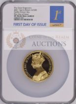 2021 THE GREAT ENGRAVERS GOTHIC PORTAIT 5OZ GOLD PROOF 500 POUND PF70 UCAM (1ST DAY OF RELEASE)