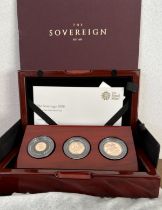 2020 ELIZABETH II PROOF GOLD 3-COIN SOVEREIGN SET