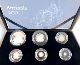 2021 ELIZABETH II 6-COIN SILVER BRITANNIA PROOF SET