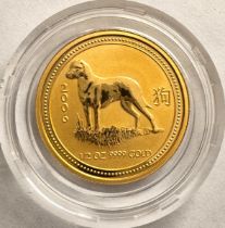2006 AUSTRALIA YEAR OF THE DOG 1/2oz GOLD 50 DOLLAR
