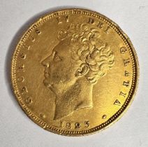 1825 GEORGE IV BARE HEAD GOLD SOVEREIGN