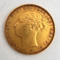 1886 VICTORIA MELBOURNE MINT YOUNG HEAD GOLD SOVEREIGN
