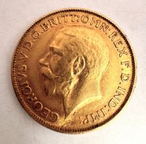 1913 GEORGE V LONDON MINT GOLD SOVEREIGN