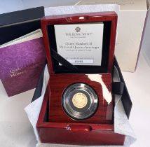 2022 'MEMORIAL' PROOF GOLD QUARTER SOVEREIGN