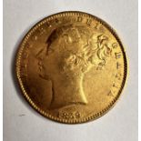 1859 VICTORIA SHIELD GOLD SOVEREIGN
