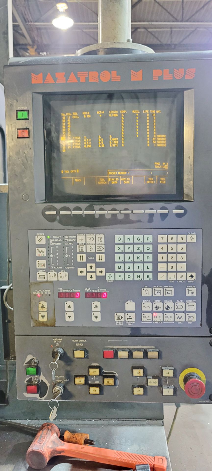 1996 Mazak Mazatech V-655 60 Vertical CNC Machining Center, TSC, Dual Pallet Changer, 60-Tool - Image 5 of 11