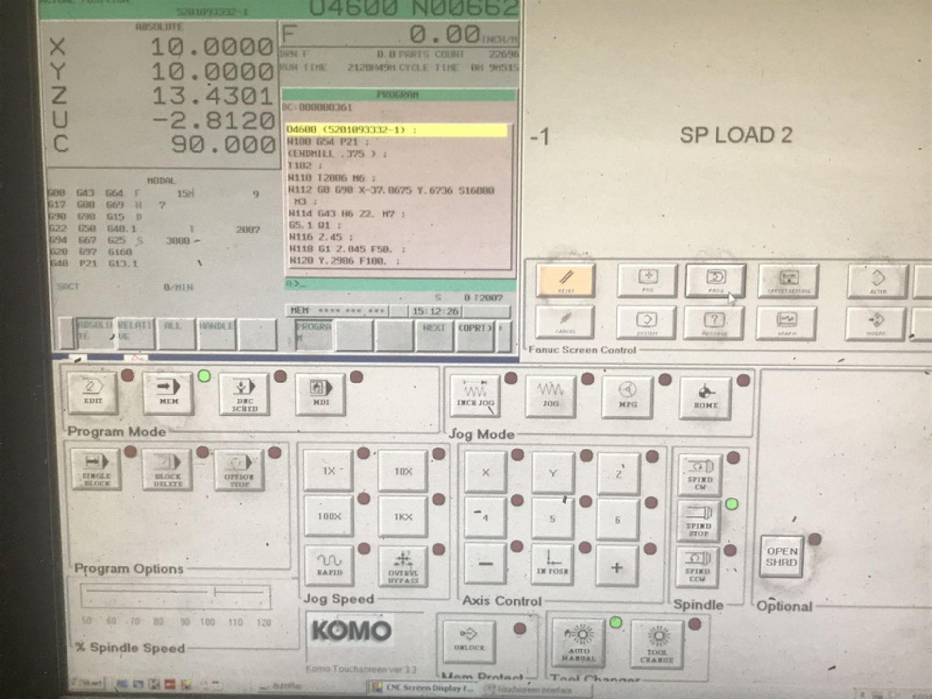 2015 Komo Solution XL-524 CNC Router, 5' X 24' Table, 24000 RPM, Liquid Cooled Spindle, - Image 5 of 5