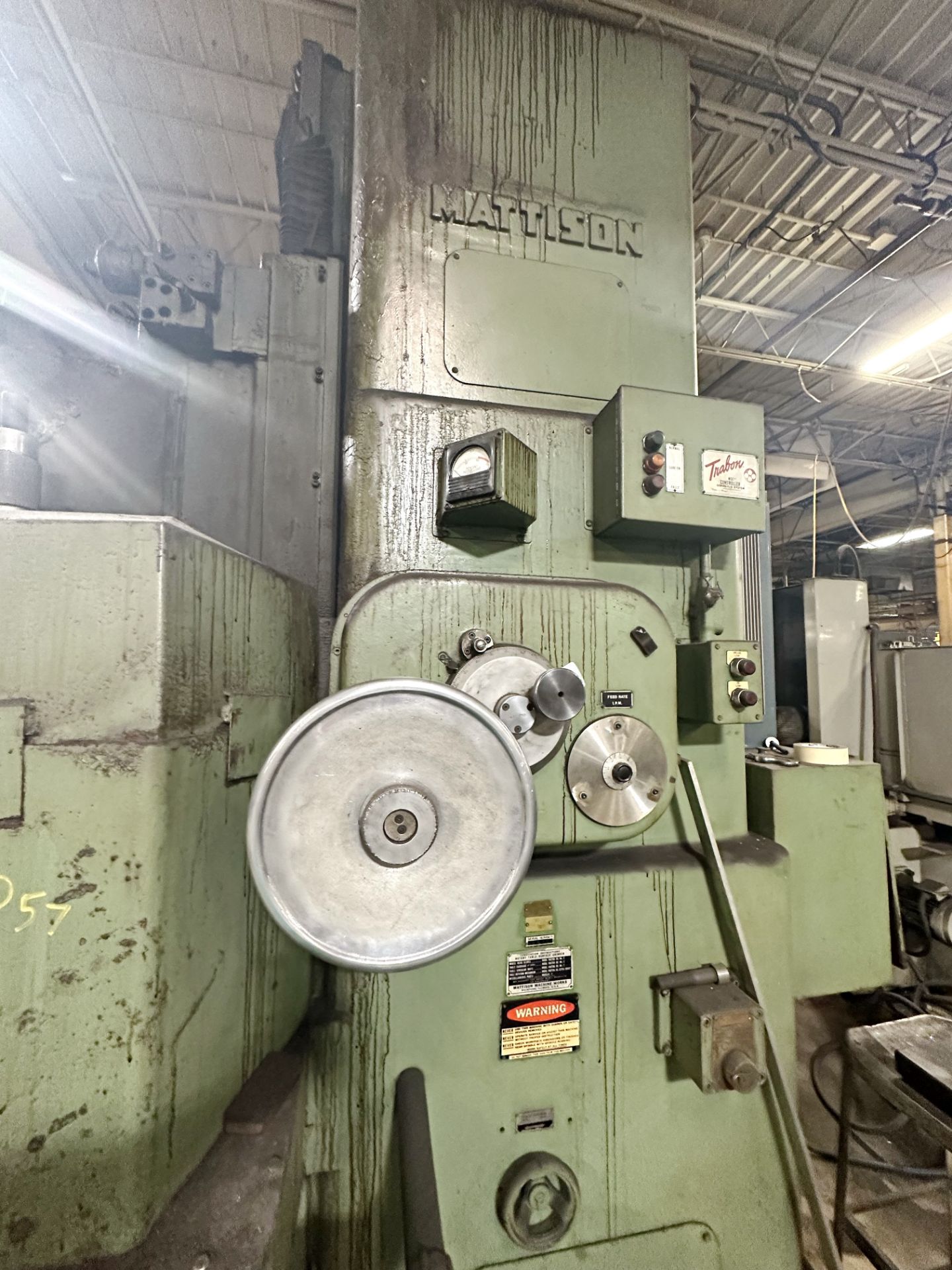 Mattison Rotary Surface Grinder, 60" Magnetic Chuck,Chuck Size 60", Power 124 hp, Power (Chuck - Image 2 of 12