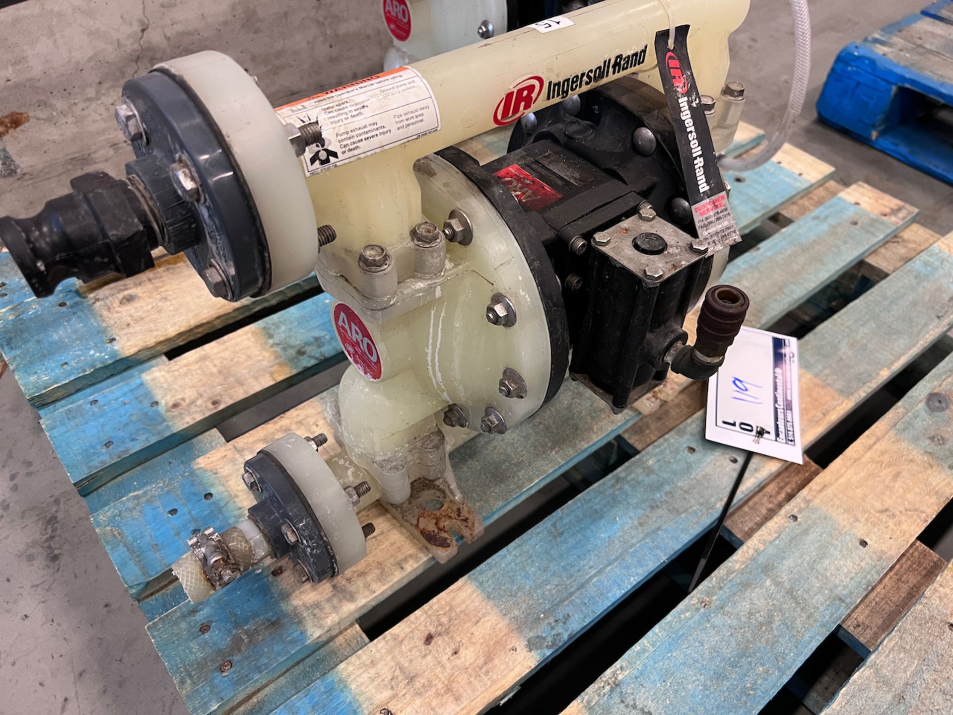 ARO PD10P-FPS-PTT 1" AODD DIAPHRAGM PUMP, 53.0 GPM, 120PSI, 8.3BAR, S/N: SPB126001X