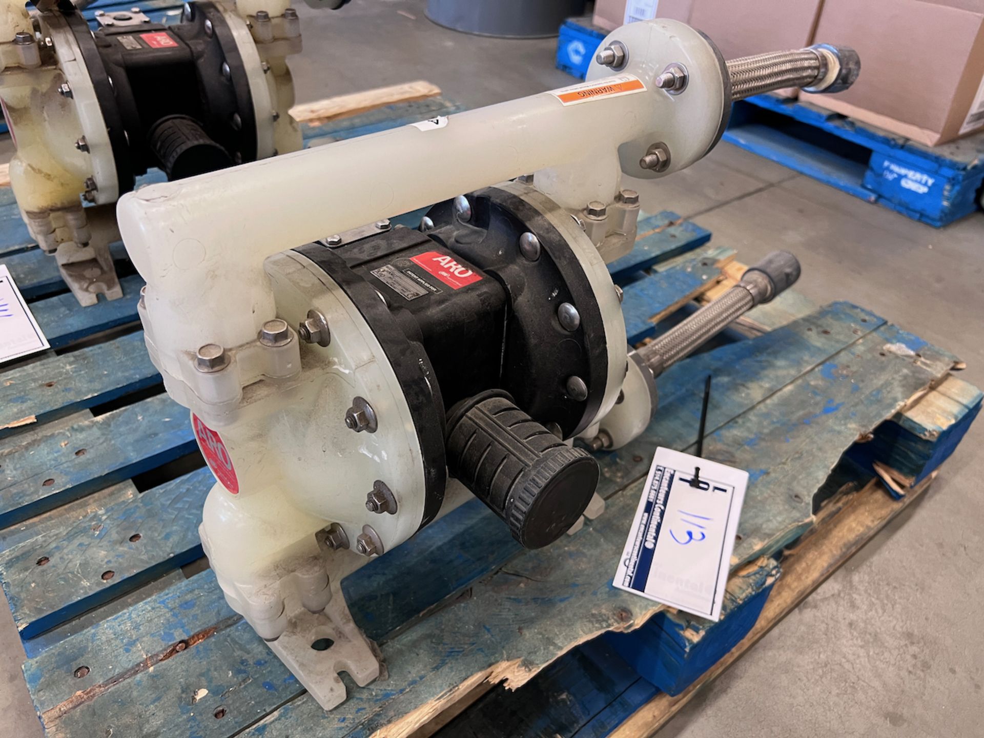 ARO PD10P-FPS-PTT 1" AODD DIAPHRAGM PUMP, 53.0 GPM, 120PSI, 8.3BAR, S/N: SPB1260012