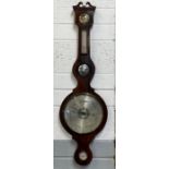 A 19th century rosewood five section banjo baromet