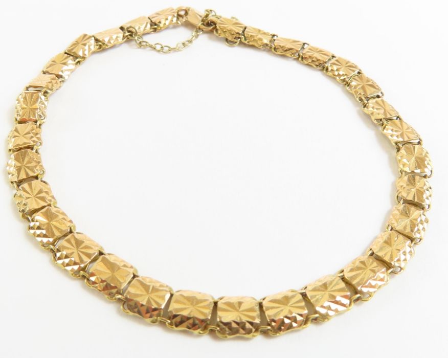 A fancy link bracelet, each rectangular shaped lin - Image 2 of 6