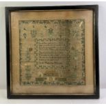 A 19th century sampler, by Sarah Wright, dated 1831