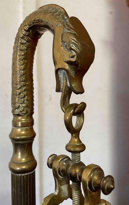 A 20th century brass set of hanging scales and wei - Image 2 of 4