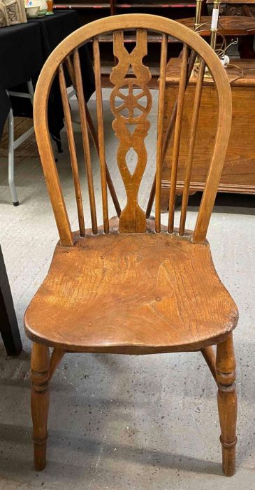 A 19th century oak side table, 72cm high, 109cm l - Image 4 of 6