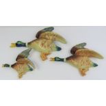 A set of three Falcon Ware graduated ceramic flyin