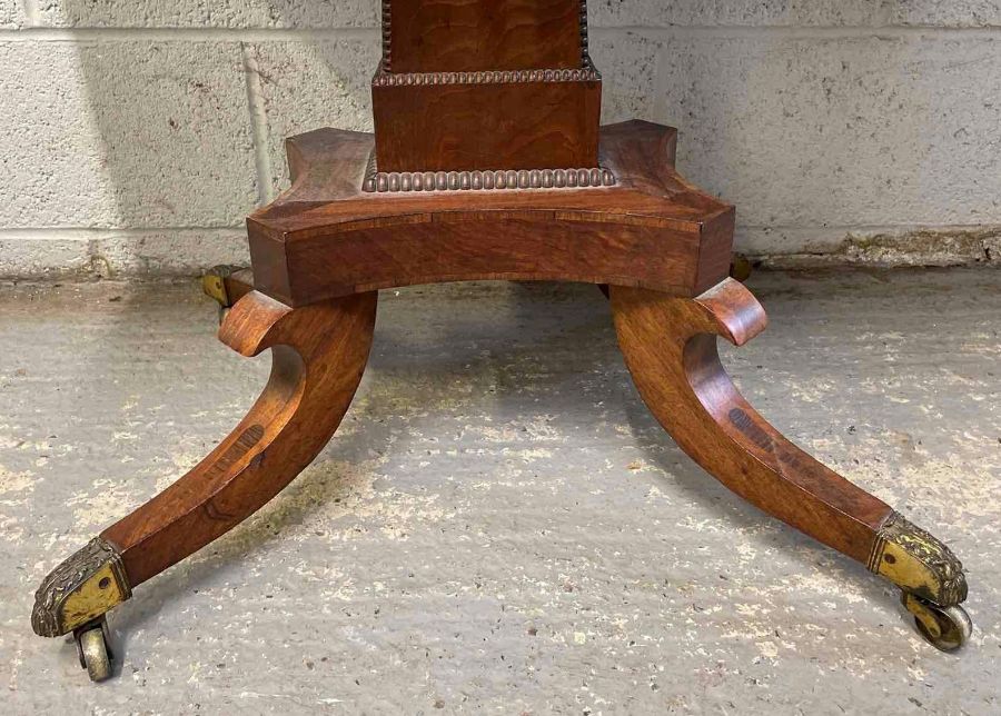 A 19th century mahogany foldover card table, stand - Image 3 of 5