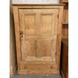An early 20th century pine kitchen cupboard, with
