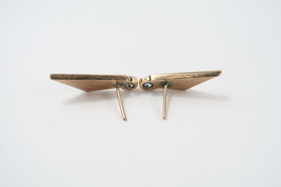 A pair of unusual earrings, in the form of a styli - Image 2 of 4