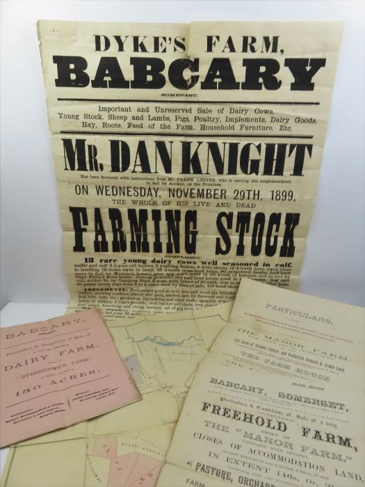 A collection of Victorian and later auction poster