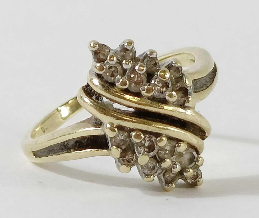 A 9 carat gold Gem TV stone set ring; with seven o - Image 14 of 17