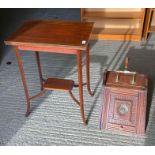 An Edwardian mahogany foldover card table, 74cm hi