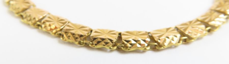 A fancy link bracelet, each rectangular shaped lin - Image 3 of 6