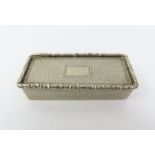 A continental silver plated snuff box, decorated t