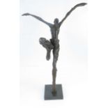 Carol Peace, (B.1970), A bronze model of a dancer,