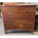 A 19th century mahogany chest of drawers, with thr