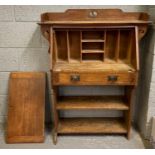 An Arts and Crafts oak students bureau, with fall