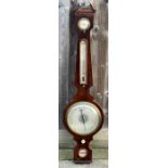 A 19th Century wheel barometer, thermometer, hygro