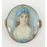 A portrait miniature of a lady, purportedly Mrs Co