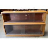 A mid century two section "Simplex" bookcase, each