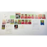 A collection of football autographs including Jami