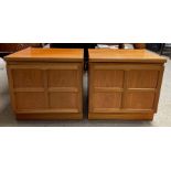 A pair of mid century Nathan bedside cabinet, 51cm