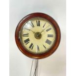 A Victorian postman’s alarm wall clock with twin c