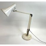 An white Angelpoise style table lamp