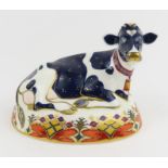 Royal Crown Derby paperweight - Friesian Cow "Butt